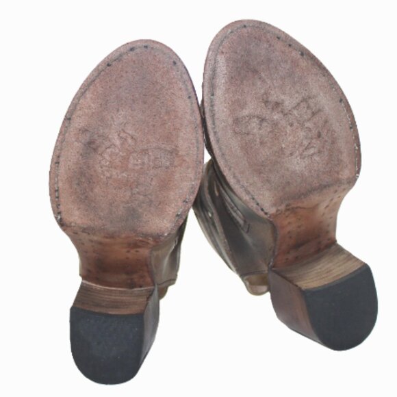 Freebird By Steven Quail Tan Leather Caged Gladiator Heels, Size 8 - Picture 9 of 14